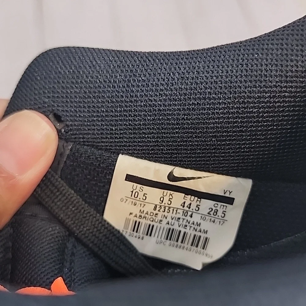 White Black and Orange Nike Air Force 1 - Picture 4 of 7